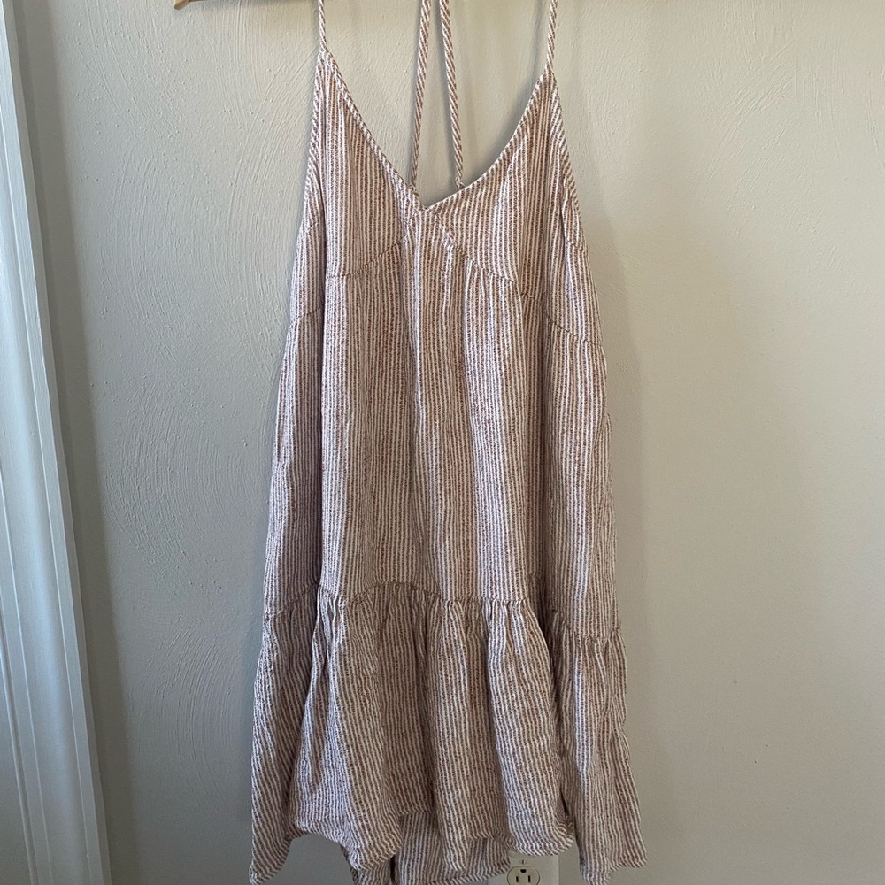 Striped linen dress